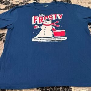 Old Navy Men’s Holiday Snowman Graphic Tee, Large